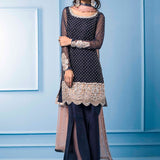 Zainab Chottani | Semi Formals | NAVY BLUE AND PINK