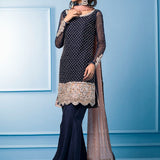 Zainab Chottani | Semi Formals | NAVY BLUE AND PINK