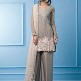Zainab Chottani | Semi Formals | GREIGE AND PINK
