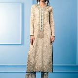 Zainab Chottani | Semi Formals | BEIGE AND TURQUOISE