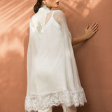 Zainab Chottani | Luxury Pret | CHIFFON WHITE CAPE
