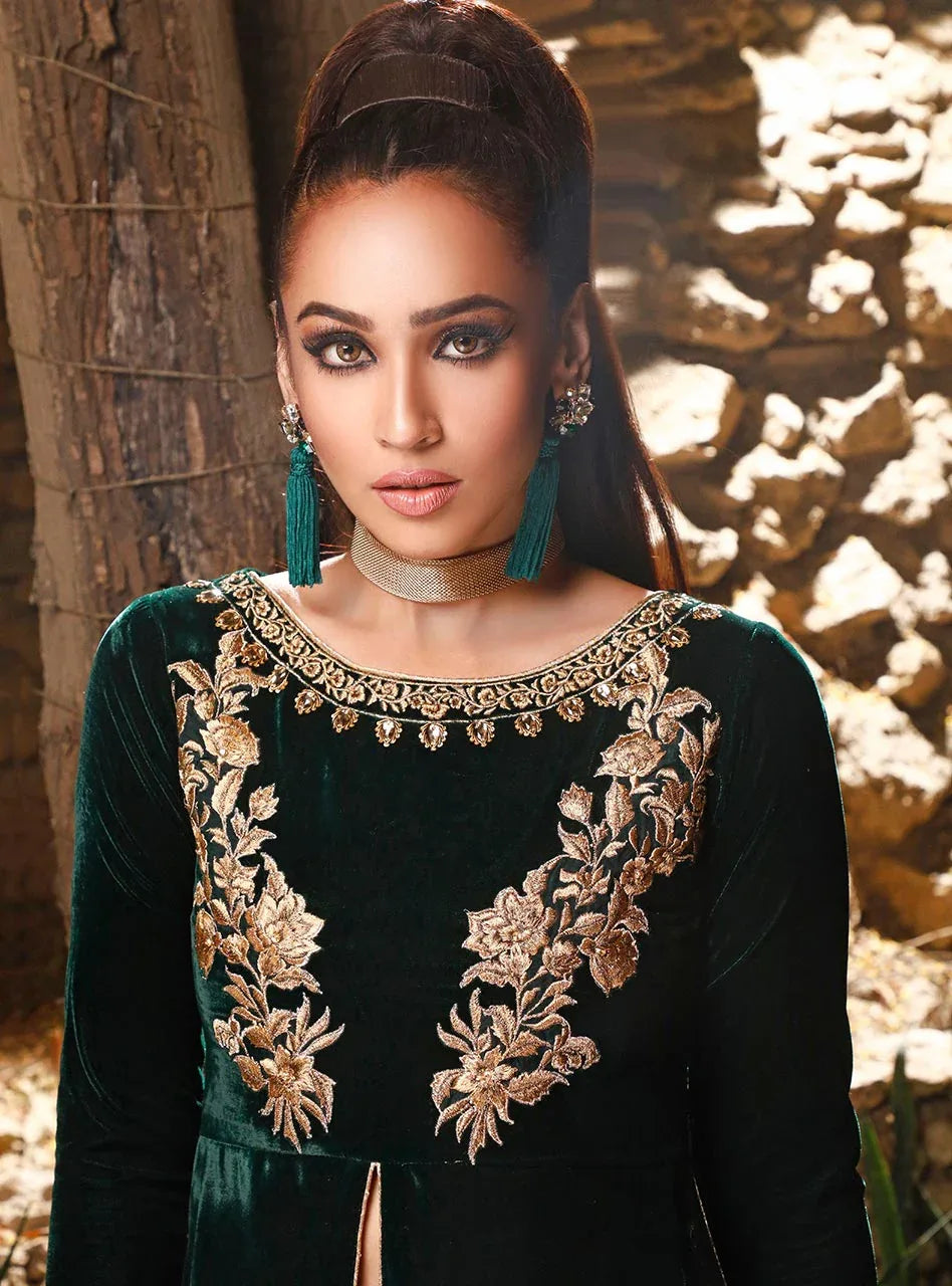 Zainab Chottani | Semi Formals | DARK MOSS TOPAZ - Rang-e-Khaas
