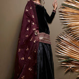 Zainab Chottani | Semi Formals | BLACKOUT BURGUNDY