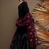 Zainab Chottani | Semi Formals | BLACKOUT BURGUNDY
