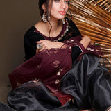 Zainab Chottani | Semi Formals | BLACKOUT BURGUNDY