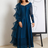 Farah Talib Aziz | Designer Picks 24 | SAPPHIRE CUTWORK SHIRT AND DUPATTA