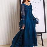 Farah Talib Aziz | Designer Picks 24 | SAPPHIRE CUTWORK SHIRT AND DUPATTA
