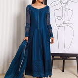 Farah Talib Aziz | Designer Picks 24 | SAPPHIRE CUTWORK SHIRT AND DUPATTA