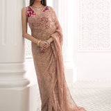Zainab Chottani | Semi Formals | RAVISHING ROSE SAREE