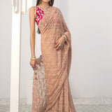 Zainab Chottani | Semi Formals | RAVISHING ROSE SAREE