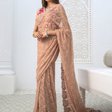 Zainab Chottani | Semi Formals | RAVISHING ROSE SAREE