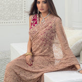 Zainab Chottani | Semi Formals | RAVISHING ROSE SAREE