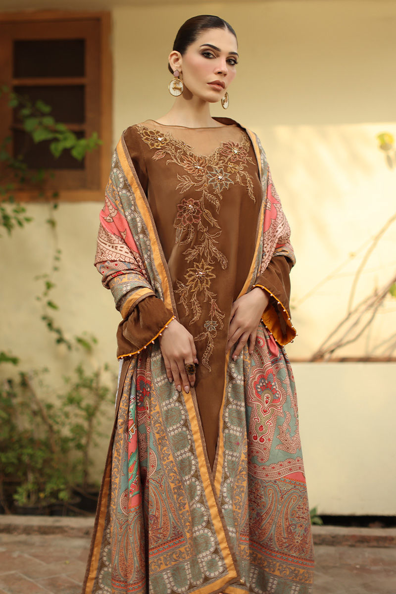 Aisha Imran | Printed Panache Velvet Shawls 25 | Myra Shirt and Pants