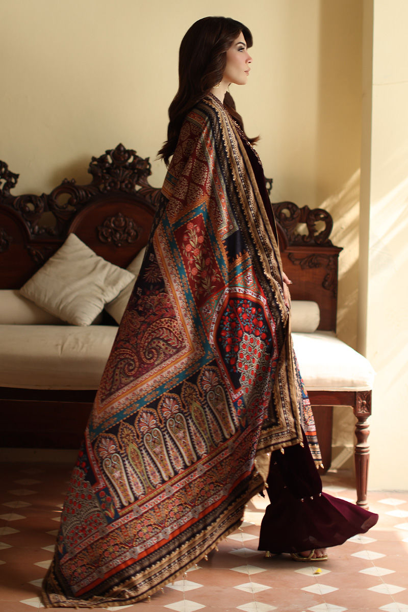 Aisha Imran | Printed Panache Velvet Shawls 25 | Selina Velvet Shawl
