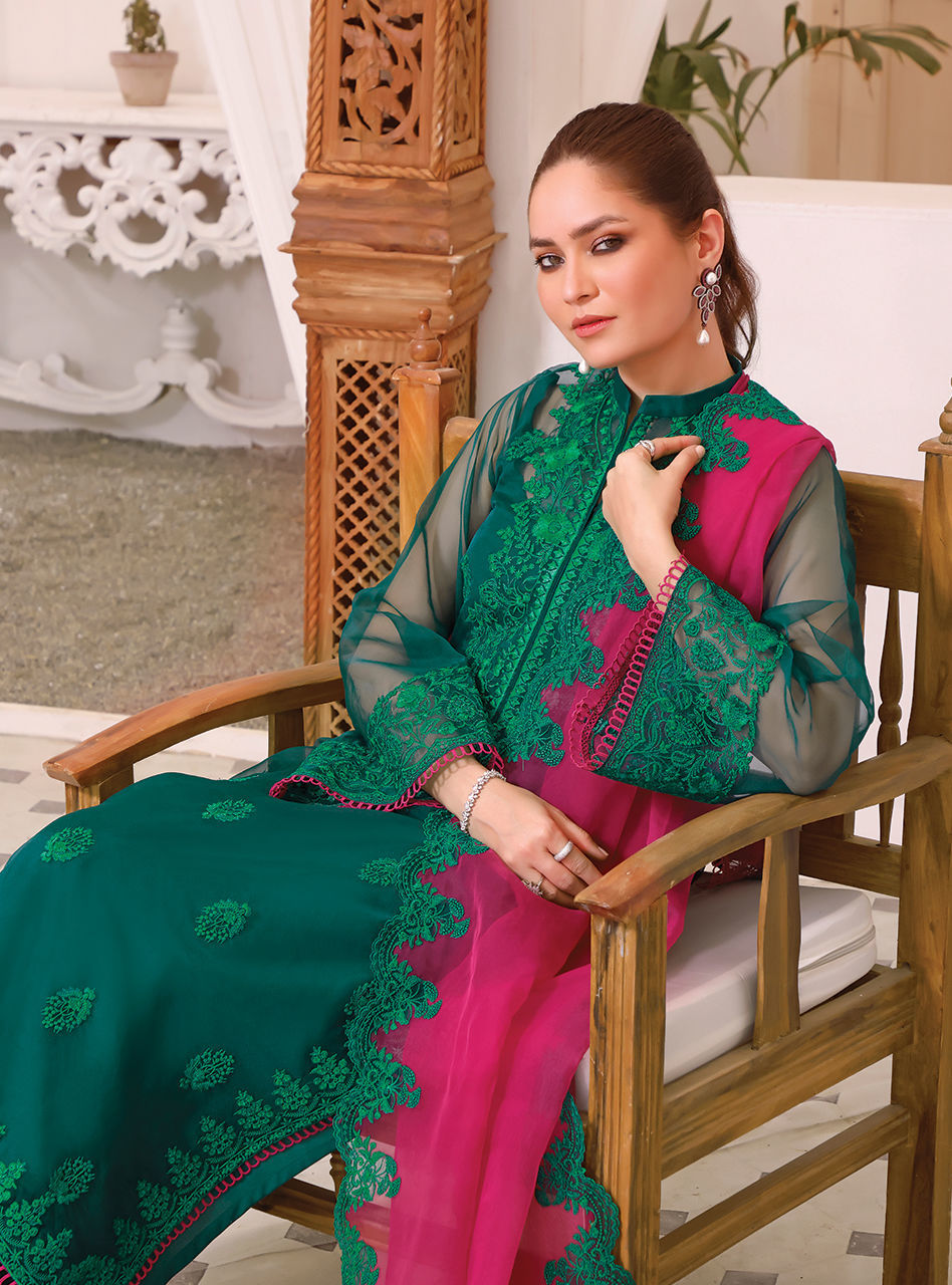 Zainab Chottani | Luxury Pret | JADE OLIVE
