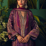 Farah Talib Aziz | Designer Picks 24 | SETAREH PURPLE CHUNRI KURTA WITH PURE SILK OMBRE DUPATTA
