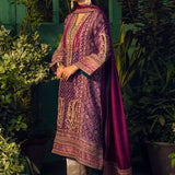Farah Talib Aziz | Designer Picks 24 | SETAREH PURPLE CHUNRI KURTA WITH PURE SILK OMBRE DUPATTA