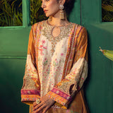 Farah Talib Aziz | Designer Picks 24 | ROSHAN PRINTED RAW SILK KURTA WITH SILK OMBRE DUPATTA