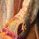 Farah Talib Aziz | Designer Picks 24 | ROSHAN PRINTED RAW SILK KURTA WITH SILK OMBRE DUPATTA