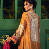 Farah Talib Aziz | Designer Picks 24 | ROSHAN PRINTED RAW SILK KURTA WITH SILK OMBRE DUPATTA