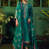 Farah Talib Aziz | Designer Picks 24 | NEEMA DEEP EMERALD EMBELLISHED KURTA WITH DUPATTA
