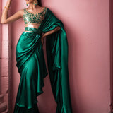 Zainab Chottani | Semi Formals | EMERALD TAUPE