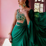 Zainab Chottani | Semi Formals | EMERALD TAUPE
