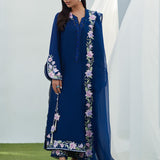 Farah Talib Aziz | Designer Picks 24 | HAN NAVY EMBROIDERED SHIRT AND DUPATTA