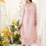Farah Talib Aziz | Designer Picks 24 | OLEA BLUSH SILK SHIRT AND PRE-DRAPED DUPATTA