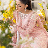 Farah Talib Aziz | Designer Picks 24 | OLEA BLUSH SILK SHIRT AND PRE-DRAPED DUPATTA