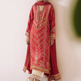 Farah Talib Aziz | Designer Picks 24 | ANEETA CRIMSON SHIRT AND DUPATTA