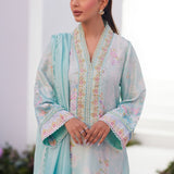 Farah Talib Aziz | Designer Picks 24 | CYAN OMBRE SHIRT AND DUPATTA