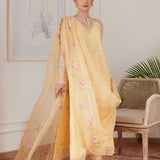Farah Talib Aziz | Luna Eid Collection 24 | CYRILLA PALE YELLOW