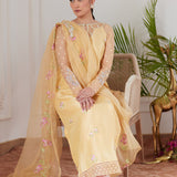Farah Talib Aziz | Luna Eid Collection 24 | CYRILLA PALE YELLOW