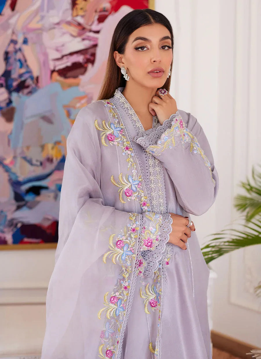 Farah Talib Aziz | Luna Eid Collection 24 | ODETTE SILVER GREY - Rang-e-Khaas