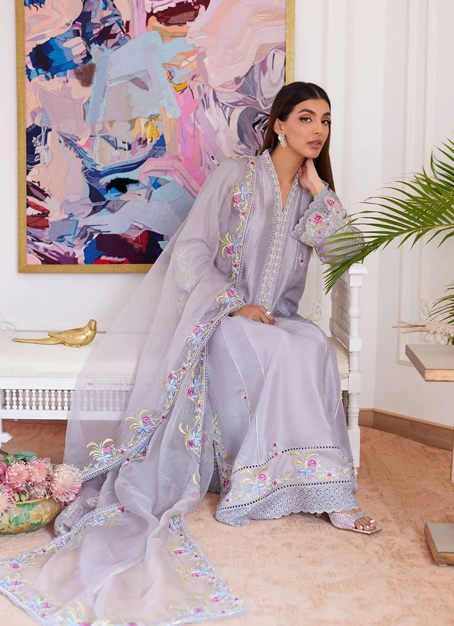 Farah Talib Aziz | Luna Eid Collection 24 | ODETTE SILVER GREY - Rang-e-Khaas