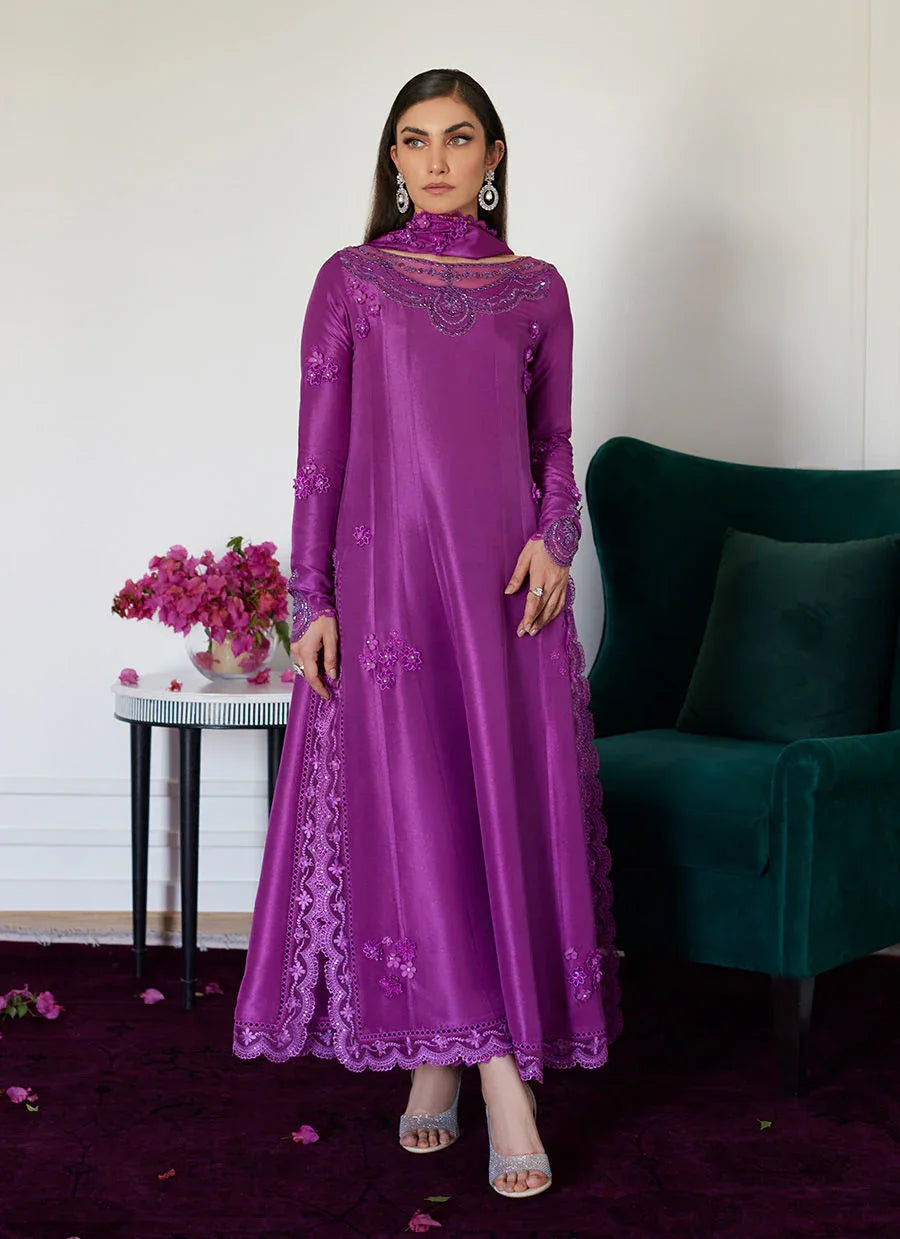 Farah Talib Aziz | Luna Eid Collection 24 | TIERRA MUTED MAGENTA - Rang-e-Khaas