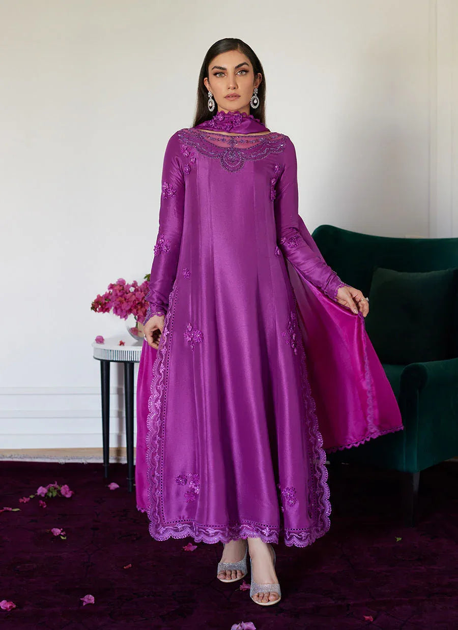 Farah Talib Aziz | Luna Eid Collection 24 | TIERRA MUTED MAGENTA - Rang-e-Khaas