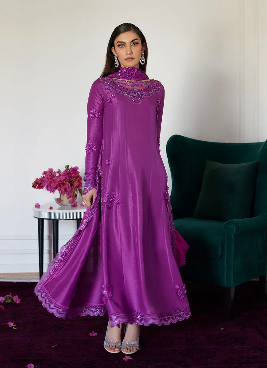 Farah Talib Aziz | Luna Eid Collection 24 | TIERRA MUTED MAGENTA - Rang-e-Khaas