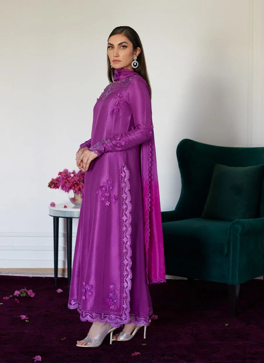 Farah Talib Aziz | Luna Eid Collection 24 | TIERRA MUTED MAGENTA - Rang-e-Khaas