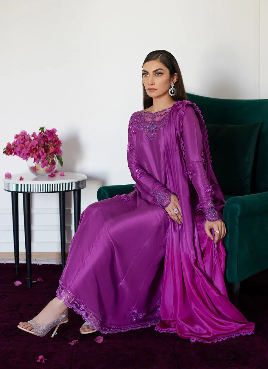 Farah Talib Aziz | Luna Eid Collection 24 | TIERRA MUTED MAGENTA - Rang-e-Khaas