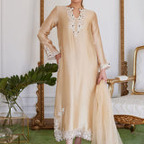Farah Talib Aziz | Luna Eid Collection 24 | MELVINA CHAMPAGNE BEIGE