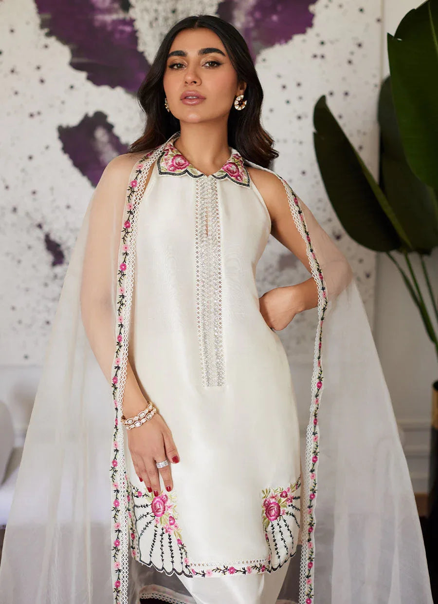 Farah Talib Aziz | Luna Eid Collection 24 | GENEVIVE PEARL WHITE - Rang-e-Khaas
