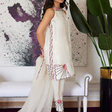 Farah Talib Aziz | Luna Eid Collection 24 | GENEVIVE PEARL WHITE