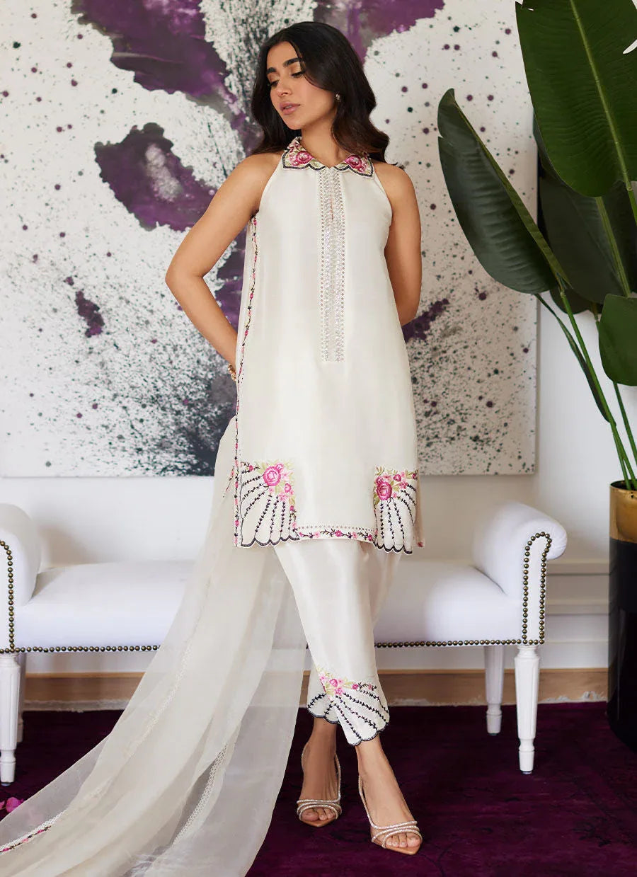 Farah Talib Aziz | Luna Eid Collection 24 | GENEVIVE PEARL WHITE - Rang-e-Khaas