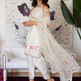 Farah Talib Aziz | Luna Eid Collection 24 | GENEVIVE PEARL WHITE