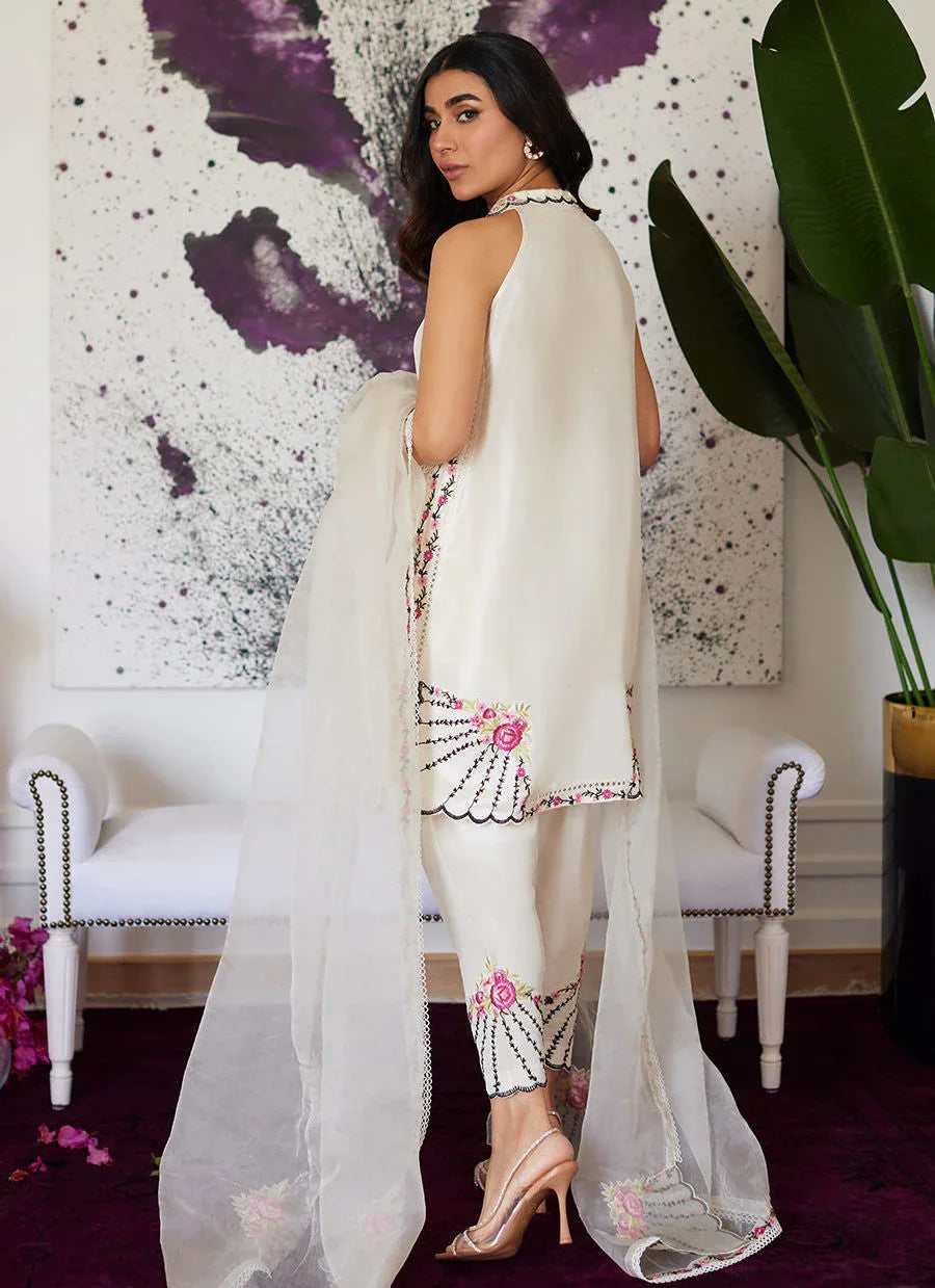 Farah Talib Aziz | Luna Eid Collection 24 | GENEVIVE PEARL WHITE - Rang-e-Khaas
