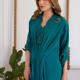 Farah Talib Aziz | Luna Eid Collection 24 | EMMELINE EMERALD CREPE