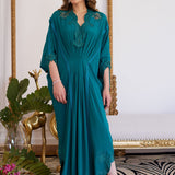 Farah Talib Aziz | Luna Eid Collection 24 | EMMELINE EMERALD CREPE