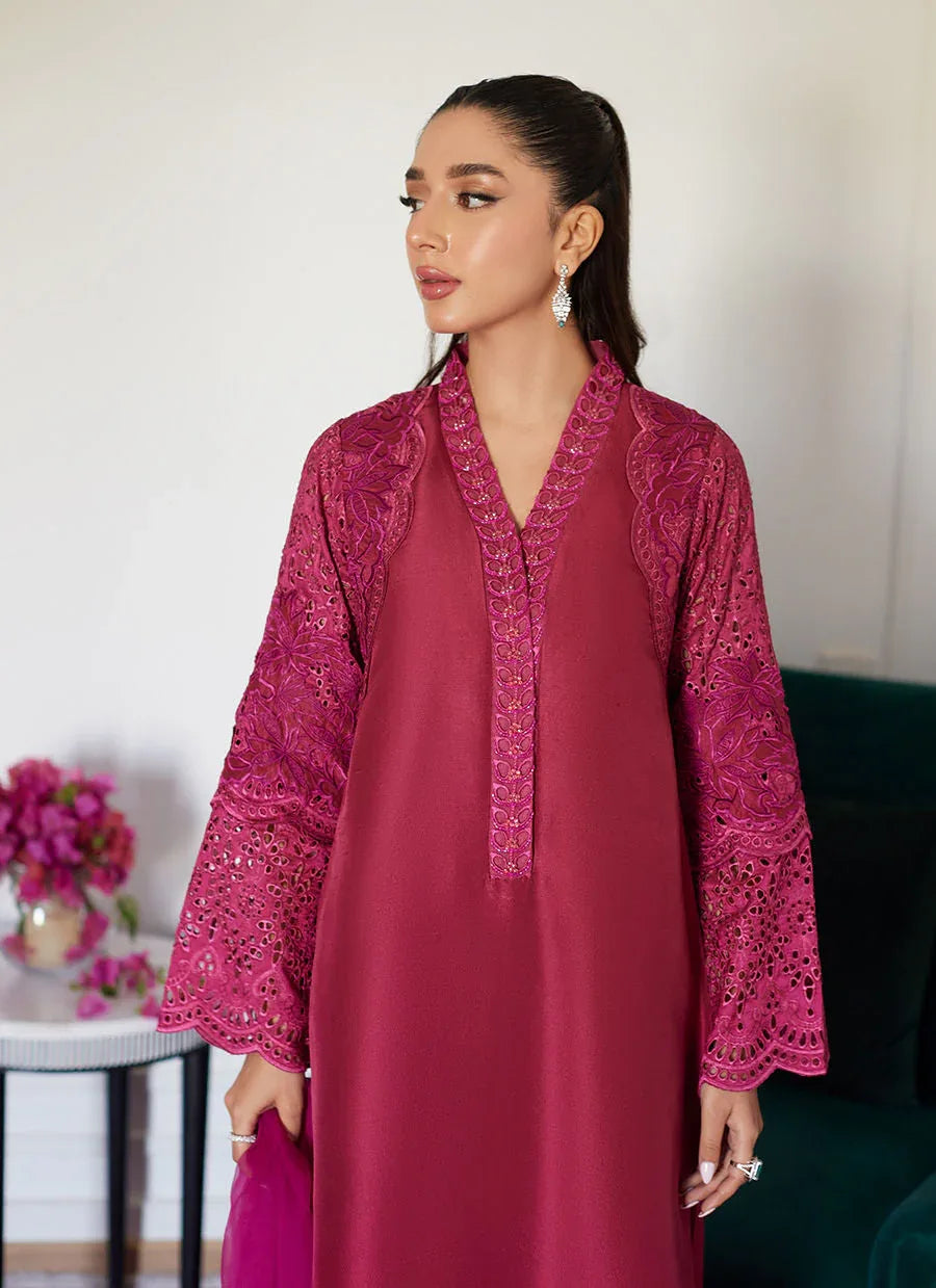 Farah Talib Aziz | Luna Eid Collection 24 | HONORINE MAGENTA - Rang-e-Khaas